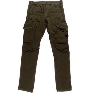 C.P. Company Ergonomic Fit Viewer Lens Cargo Pants Dark Olive mens size 31x31